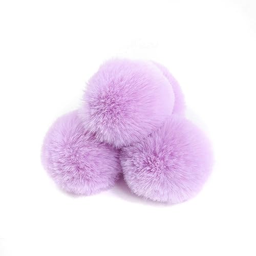 Kunstpelz Pom Pom Bälle,Pompons,30 Stück 5cm Pompons Kunstpelz Bommel Farbige Pelzbälle mit elastischer Schlaufe für DIY Handwerk Weihnachtsdeko Tischdeko Geburtstag Dekoration Kleidung Zubehör von UGUGU