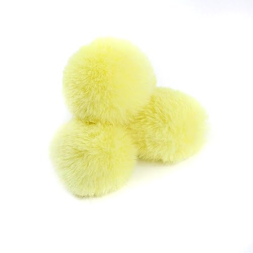 Kunstpelz Pom Pom Bälle,Pompons,30 Stück 5cm Pompons Kunstpelz Bommel Farbige Pelzbälle mit elastischer Schlaufe für DIY Handwerk Weihnachtsdeko Tischdeko Geburtstag Dekoration Kleidung Zubehör von UGUGU