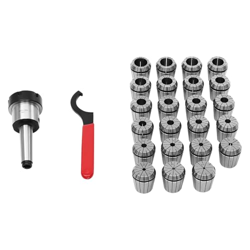 MK3 M12 Collet Set 0.16-1.02in Spannbereich Collet Chuck Set mit 23PCS Collets für Fräsmaschinen und CNC-Graviermaschinen mit MK3-Spindelkegel Geeignet von UHDUIG