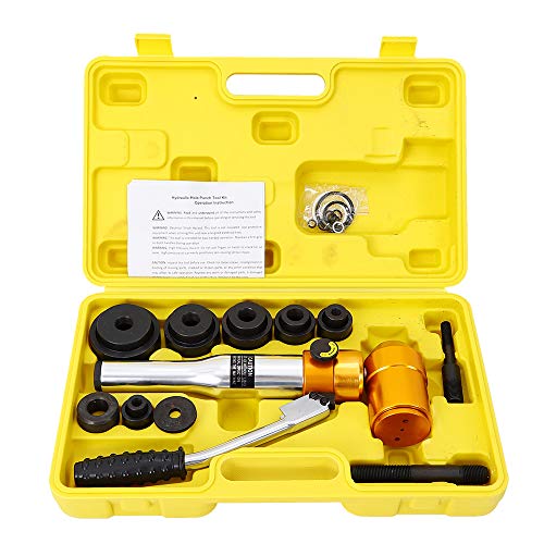 hydraulische Plattenstanzrohr-Werkzeug Hydraulischer Blechlocher Punch Set 90KN Sechs Formen in verschiedenen Größen Geeignet zum Stanzen von Blech von 0.9-2.4 Zoll von UHDUIG