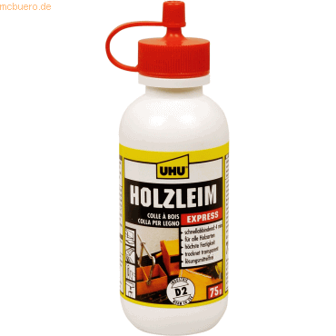 12 x Uhu Holzleim Express EN204 (D2) Flasche 75g von UHU