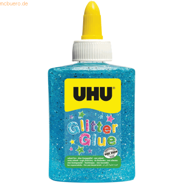 6 x Uhu Glitzerkleber 90g blau von UHU