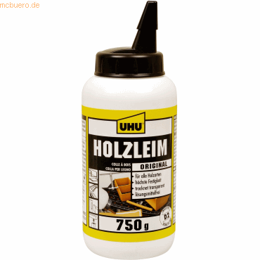 6 x Uhu Holzleim Original D2 Flasche 750g von UHU