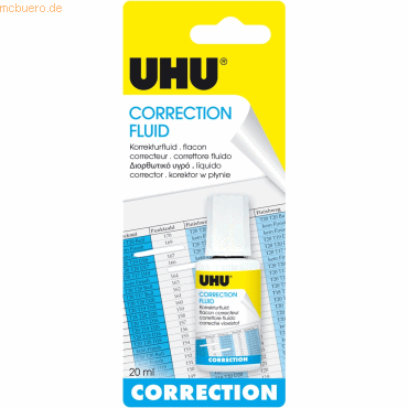 6 x Uhu Korrekturfluid Correction Fluid 20 ml weiß von UHU