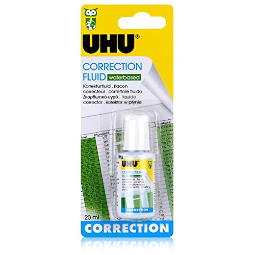 UHU CORRRECTION FLUID waterbased, 20 ml, weiß von UHU