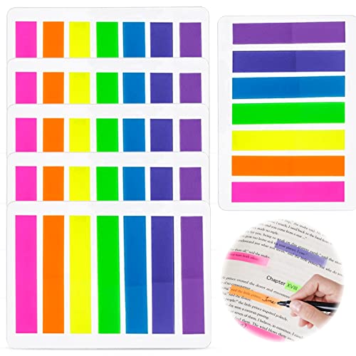 840 Stück Haftnotizens, Haftstreifen Mehrfarbig Sticky Notes, Klein Haften Klebezettel, Transparent Sticky Note Index Tabs Tabs Beschreibbare Etiketten Sticky Notes Transparent von UICCVOKK