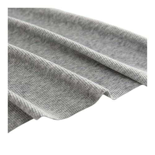 UIJIQX Dünner Baumwoll-Spandex-Rippstoff, 160 g/m², für Sommer-T-Shirts und Tops, dehnbarer Jersey-Bündchenstoff, 0,25 m/0,5 m/Stück (35,25 x 135 cm (0,25 m)) von UIJIQX