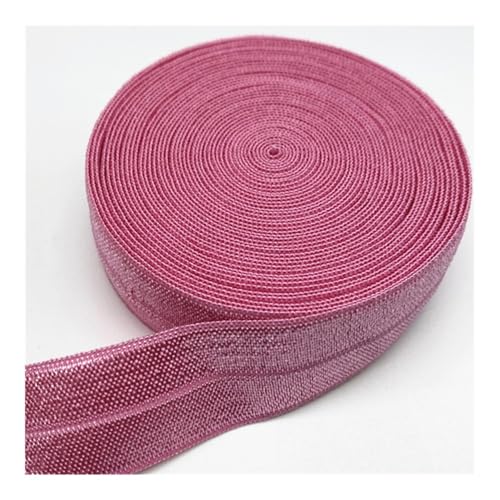 UIJIQX Elastisches Band, 15 mm, 20 mm, 25 mm, zum Nähen, Spitzenbesatz, Taillenband, Kleidungszubehör (Rose, 2 YARDS_25 mm) von UIJIQX