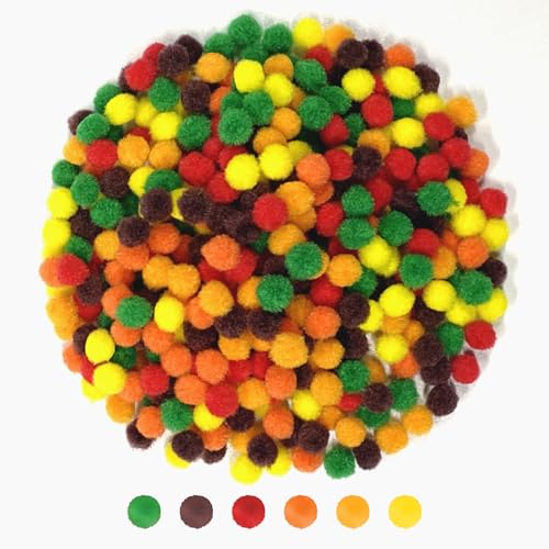 UILYNIU 1000 Stück Bunt Mini Pompons Pompom Bälle Kleine Bommeln, Pom Pom bälle Flauschigen Plüsch Bälle für Lustige DIY Kreative Handwerk für Partydekoration, Girlanden von UILYNIU