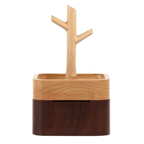 UINGBPXT Schmuckschatulle aus Holz, Spieluhren, Halskette, Ring, Schmuckschatulle, Spieluhr für Damen, Schmuckkästchen, modischer Schmuckkasten, Organizer, geräumig von UINGBPXT