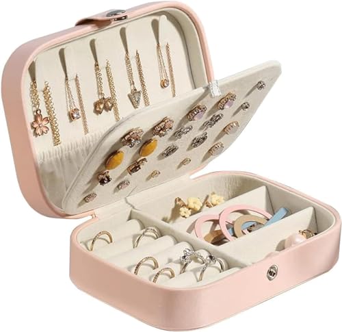 UINGBPXT Schmuckschatullen Schmuckschatulle Organizer Leder Schmuckschatulle für Frauen Schmuck Lagerung Tragbare Schmuck Display 16cm * 11cm * 5cm Schmuck Fall Geräumig von UINGBPXT