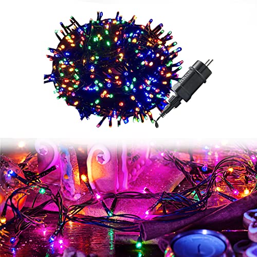 UISEBRT LED Lichterkette Außen 100M 1000Led, Lichterkette Bunt Weihnachtsbeleuchtung für Außen und Innen mit 8 Modi IP44 Wasserdicht Dekoration für Weihnachtsbaum Garten Hochzeit Weihnachten Party von UISEBRT