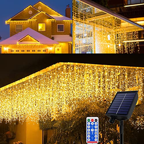 UISEBRT Solar Lichterkette Außen, 10M 400 LED Solar Lichterketten mit Fernbedienung Timer 8 Modi Wasserdicht Solarlichterkette Weihnachtsbeleuchtung für Garten Balkon Weihnachtsdeko Terrasse von UISEBRT