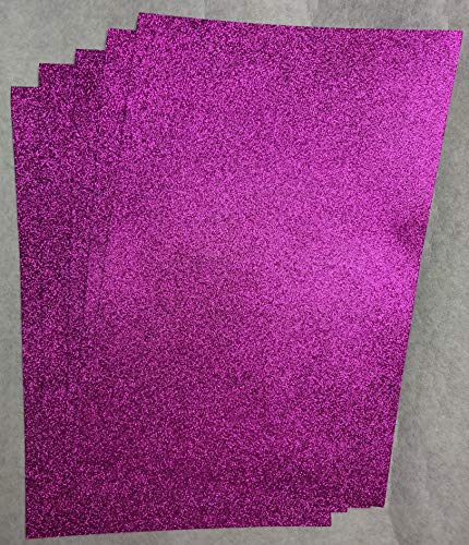 5 Bögen Glitzer-Moosgummi 8 verschiedene Farben zur Wahl (violett) von UIT