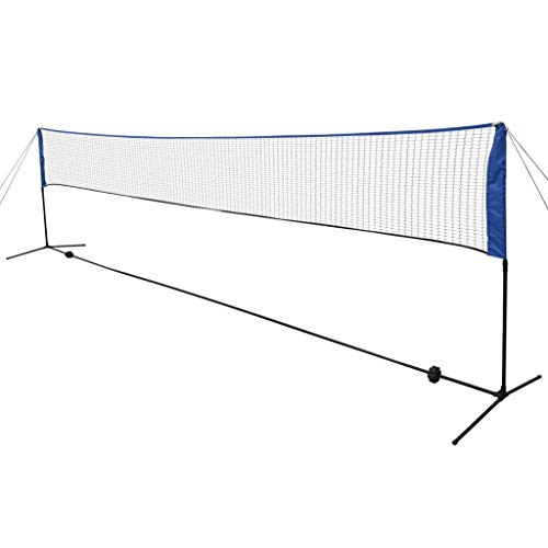 Hausgarten, Badmintonnetz mit Federbällen 600 x 155 cm von UJCHVHN