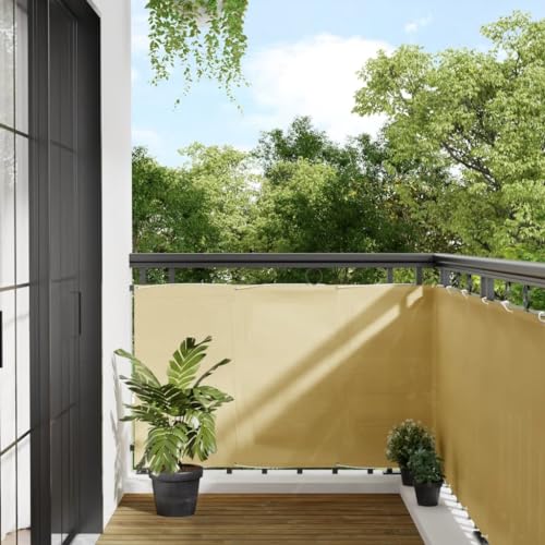 Home Garden,Balkon Sichtschutz Sand 90x300cm 100% Polyester Oxford von UJCHVHN