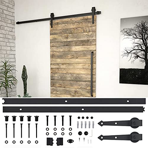 Home Garden Schiebetür-Hardware-Set, 200 cm, Stahl, Schwarz von UJCHVHN