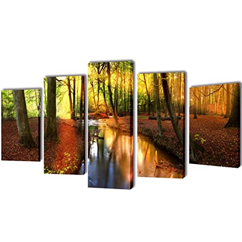 UJCHVHN Home Garden Leinwandbild Set Wald 100 x 50 cm von UJCHVHN