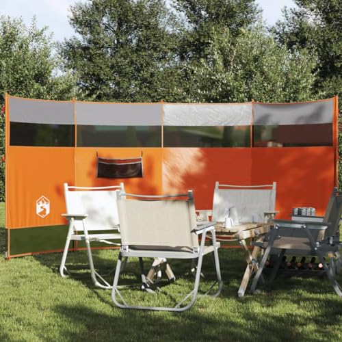 Windschutz für Zuhause, Garten, Camping, wasserdicht, 366 x 152 x 152 cm, Orange von UJCHVHN