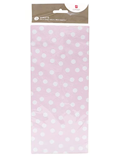 UK Greetings 3 Bögen Seidenpapier für Sie/Freundin - Für Geburtstage, Dankeschön, Glückwünsche oder andere Geschenke - Rosa & Weiß Polka Design UK Greetings 3 Bögen Seidenpapier für Sie/Freundin - Für Geburtstage, Dankeschön, Glückwünsche oder andere Geschenke - Rosa & Weiß Polka Design von UK Greetings