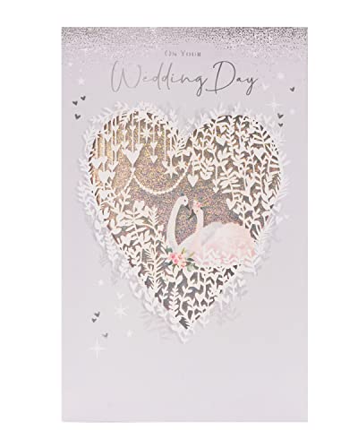 UK Greetings Hochzeitskarte für Ihn/Sie/Freund – Schwanen-Design von UK Greetings