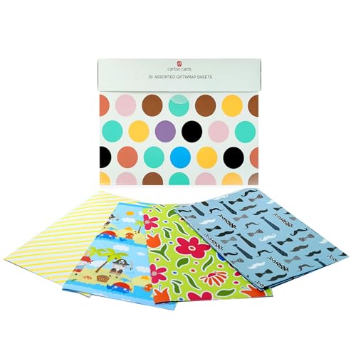 UK Greetings Multipack mit 20 verschiedenen Geschenkpapierbögen – für Geburtstage und andere Veranstaltungen – inklusive Erinnerungsbox UK Greetings Multipack mit 20 verschiedenen Geschenkpapierbögen – für Geburtstage und andere Veranstaltungen – inklusive Erinnerungsbox von UK Greetings