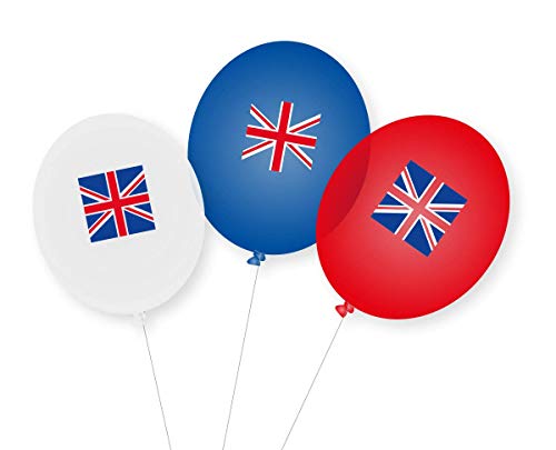 9 Luftballons * GROSSBRITANNIEN * als Deko für Mottoparty, Länderparty und Geburtstag | Ballons Party Set UK England United Kingdom von UK-Party: