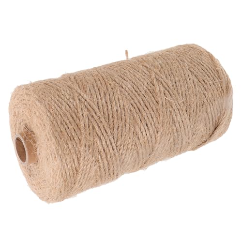 UKCOCO 1 Rolle Geflochtene Dekorationen Aus Hanfseil Dekoratives Juteseil Jutegarn Für Bastelarbeiten Juteseil Selber Machen Geschenkschnur, Robust Geflochtenes Seil Aus Jute Light Brown von UKCOCO