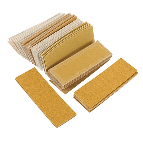 UKCOCO 1 Satz Sandpapier Schleifpapier Sanding Paper Elektrische Schleifscheiben Schleifblöcke Fingerschleifer Oszillierendes Schleifpad Fortschrittliche Beschichtung Yellow 60 Blatt von UKCOCO