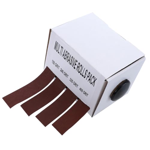 UKCOCO 1 Stück Rolle Schleifbandkasten Autokratzer-entferner Streifen Sandpapier Bandschleifer Detail Bausatz Poliermittel Hartmetall Schmirgelpapier Sandkasten Pole Gürtel Grütze Brown von UKCOCO