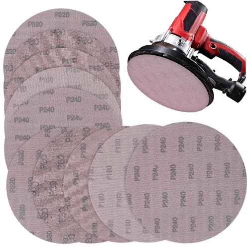 UKCOCO 10St Sandpapier Schleifpapier-Sortiment Exzenterschleifer schleifpapier set schleifscheiben Schleifpapier, trockenes, nasses Schleifpapier Klett-Schleifpads Aluminiumoxid Grey von UKCOCO