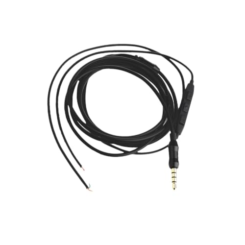 UKCOCO 1Stk schwarzes Kopfhörerkabel headphone cable kopfhörerkabel Anpassung Halbzeug Black von UKCOCO