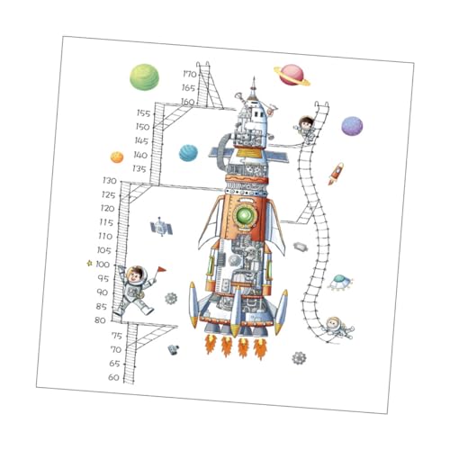 UKCOCO 1stk Wandtattoo Höhe Messen Astronautenfigur Wandgemälde Galaxy Lichtprojektor Raumgeburtstagsdekorationen Weltraumdekorationen Außerirdisches Weltraumtapete Pvc von UKCOCO