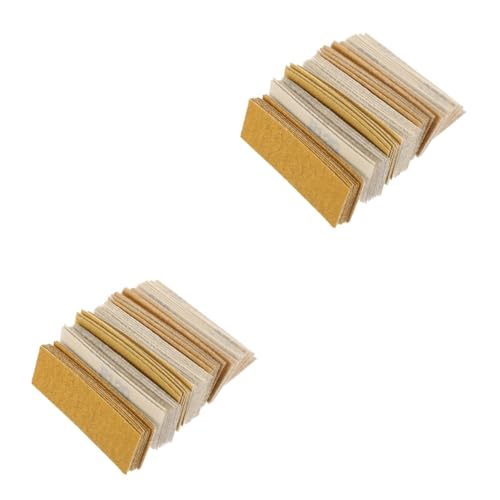 UKCOCO 2 Sätze Sandpapier Fingerschleifer Schleifen Elektrische Schleifscheiben Schleifblöcke Oszillierendes Schleifpad Schleifpapier Aluminiumoxid Yellow 60 Blatt*2 von UKCOCO