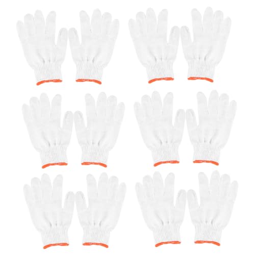 UKCOCO Baumwollgarn-handschuhe 24er-pack – Rutschfeste Arbeitshandschuhe Aus Nylon von UKCOCO