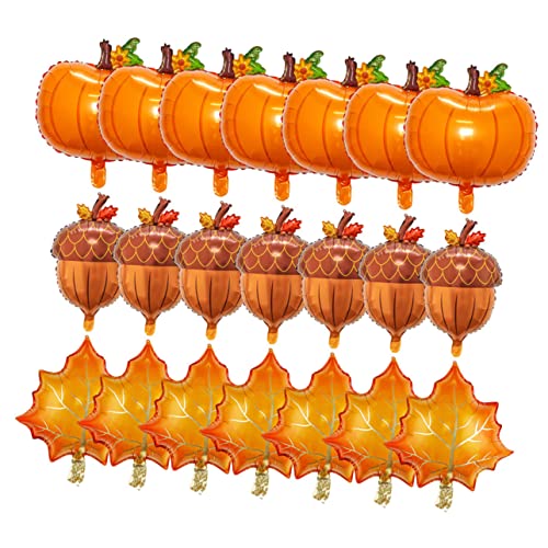 UKCOCO 30Stücke Herbst Themen Luftballons für Thanksgiving Party Dekorative Aluminiumfolie mit Kiefernkegel Ahornblatt und Kürbis Design Robuste und Langlebige Ballons UKCOCO 30Stücke Herbst Themen Luftballons für Thanksgiving Party Dekorative Aluminiumfolie mit Kiefernkegel Ahornblatt und Kürbis Design Robuste und Langlebige Ballons von UKCOCO
