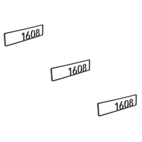 UKCOCO 3St Hausnummernschild Wohnungsnummern Türadressennummern Bürotürnummern Türnummernschild Haustürschild Dekorative Nummernschilder Hausnummern für draußen Adressnummern Acryl Black von UKCOCO