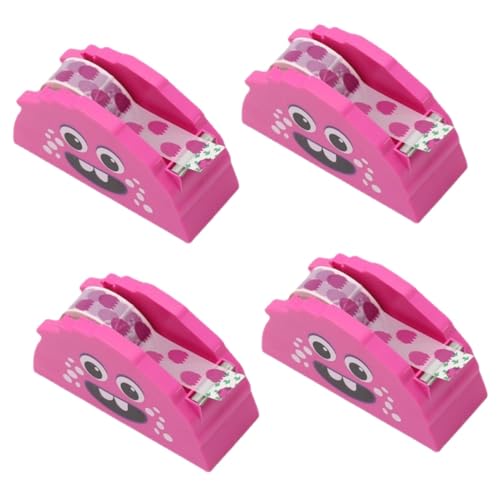 UKCOCO 4 Stück Bandschneider Abdeckband Hände Klebebandabroller für den Schreibtisch Weiß Maskenband Rot tape cutter Schneidemaschine für Klebeband Cartoon-Klebebandabroller Bürobedarf pp von UKCOCO