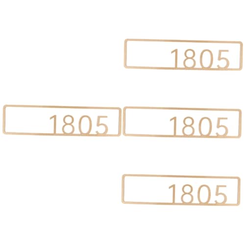 UKCOCO 4 Stück Hauszeichen Aufkleber Mit Adressnummern Wandnummernschild Nummern-haustürschild Aufkleber Mit Türnummern Schild Mit Türnummer Hängendes Hausnummernschild Acryl von UKCOCO