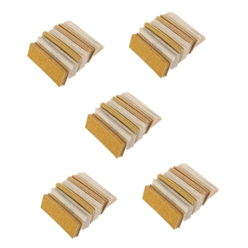 UKCOCO 5 Sätze Sandpapier Fingerschleifer Oszillierendes Schleifpad Elektrische Schleifscheiben Schleifblöcke Schleifen Schleifpapier Sanding Paper Samt Yellow 60 Blatt*5 von UKCOCO