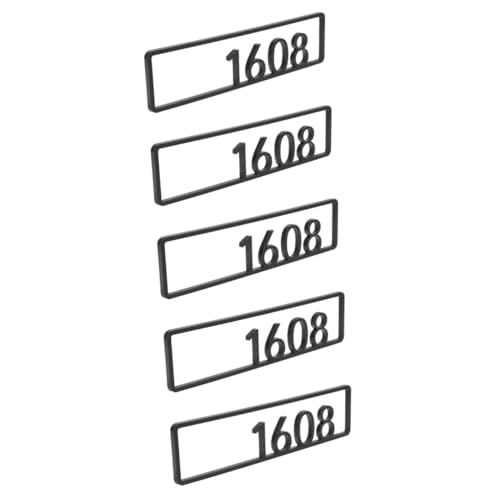 UKCOCO 5St Hausnummernschild Hotelnummer Nummernschild für die Türwand Bürotürnummern Haustürschild Dekorative Nummernschilder Hausnummern kleben Hausnummern für außen modern Acryl Black von UKCOCO