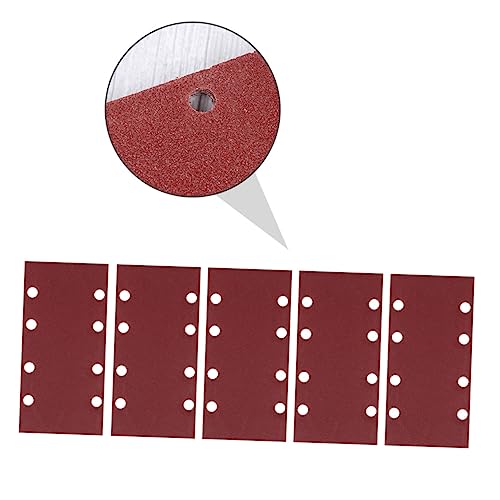 UKCOCO 8 Loch Rotes Schleifpapier Klettschleifpapier Trockenbau Bohrschleiferaufsatz Palm Sander Schleifpapier Schleifpads Schleifpapier Mit Hoher Körnung Schleifen Aluminiumoxid von UKCOCO