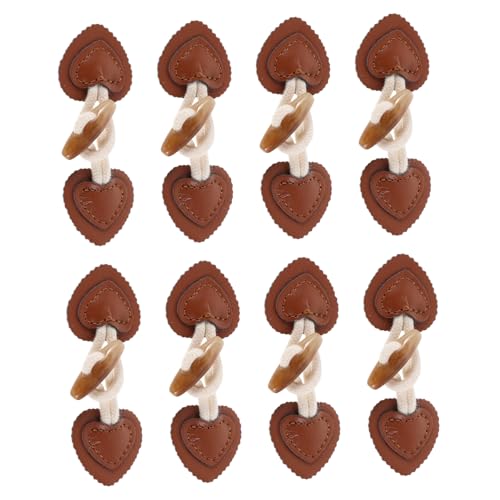 UKCOCO 8 Paare Herzförmige Knebelknöpfe für Mäntel Robuste Stoffknöpfe mit Sicherem Verschluss Vintage Dufflecoat Toggle Buttons Dekorative Jackenknöpfe zum Annähen DIY Accessoires UKCOCO 8 Paare Herzförmige Knebelknöpfe für Mäntel Robuste Stoffknöpfe mit Sicherem Verschluss Vintage Dufflecoat Toggle Buttons Dekorative Jackenknöpfe zum Annähen DIY Accessoires von UKCOCO