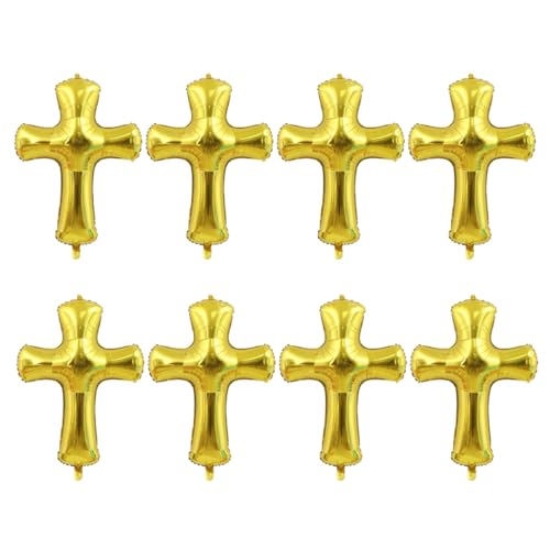 UKCOCO 8 Stück Aluminiumfolienballon Aufblasbar Kreuz Taufballons Luftballons Erstkommunionballons Kreuzform Folienballon Königliche Dekoration Rosa Aluminiumfolie Golden UKCOCO 8 Stück Aluminiumfolienballon Aufblasbar Kreuz Taufballons Luftballons Erstkommunionballons Kreuzform Folienballon Königliche Dekoration Rosa Aluminiumfolie Golden von UKCOCO