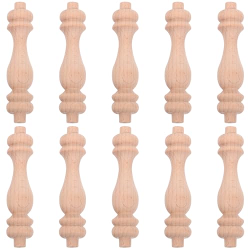 UKCOCO Baluster-Spindeln Aus Holz: 7 6 Cm Unlackiertes Holz Baluster-Spindeln Für Heimwerker Möbel Reparatur Dekoration Treppenhaus Innenbereich 10 Stück von UKCOCO