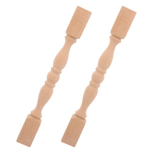 UKCOCO Balusterspindeln Aus Holz: 9. 45/24 Cm Natürliche Holzspindel Unlackierter Baluster Für Heimwerker Treppenmöbel 2 Stk von UKCOCO