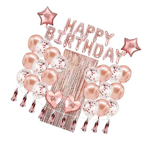 UKCOCO Rosé Geburtstagsballons Set Party Dekoration Luftballons Für Feier Hochzeiten Babypartys Und Mehr Helle Farben Für Unvergessliche Anlässe von UKCOCO