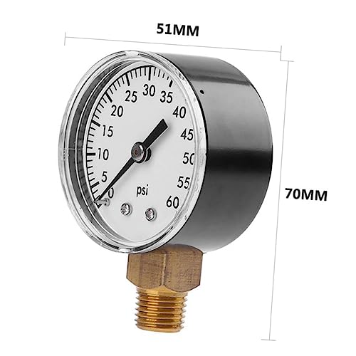 UKCOCO Vakuummanometer 0 60 PSI Für Druckmessung Luftkompressoren Wasser Ö Und Gas Präzise Vakuummessung Und Drucktestgerät Für Vielseitige Anwendungen von UKCOCO