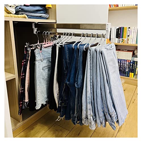 UKJYJHHFG Ausziehbare, verstellbare Kleiderstange für den Kleiderschrank, 30–80 cm, Hosenständer, Teleskop-Kleiderbügel, Aufbewahrungsständer für Hosen und Mäntel, 700 mm von UKJYJHHFG