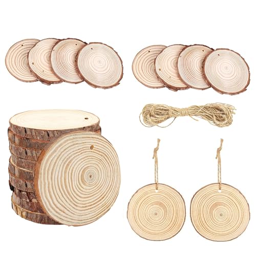 5–6 cm Holzscheiben, unlackierte Holzscheiben, Ausschnitte, 1 cm dick, kreisförmig, für Handwerk, Kunst, Dekoration, Hochzeit, Weihnachten, DIY-Projekte (5–6 cm Holzscheiben) von UKUSI